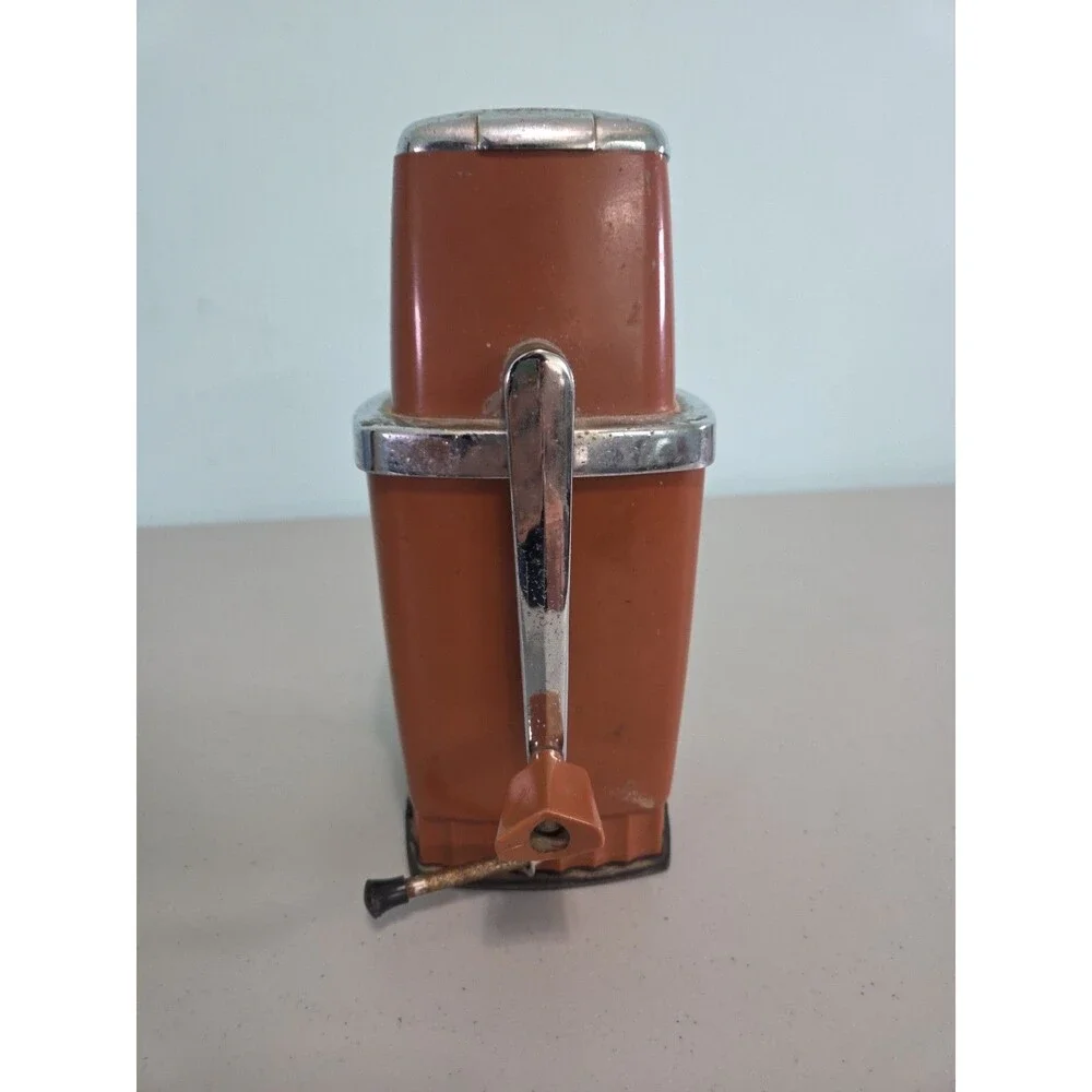Vintage SEARS SWING-A-WAY Manual Ice Crusher with handle 1950s Retro Tan/Brown